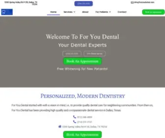 Yourdentistindallas.com(For You Dental) Screenshot