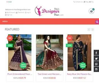 Yourdesignerwear.com(Online Traditional Indian Ethnic Clothing Store) Screenshot