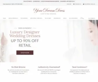 Yourdreamdress.com(Discount Designer Wedding Dresses) Screenshot