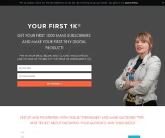 Yourfirst1K.co(Grow your email following with proven list building strategies to get your first 1k subscribers) Screenshot