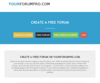Yourforumpro.com(Free forum) Screenshot