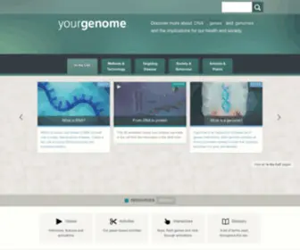Yourgenome.org(Helping you discover more about DNA) Screenshot