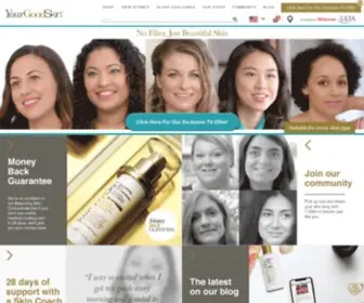 Yourgoodskin.com(Healthy skin) Screenshot