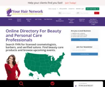 Yourhairnetwork.net(Beauty Care Professional Directory) Screenshot