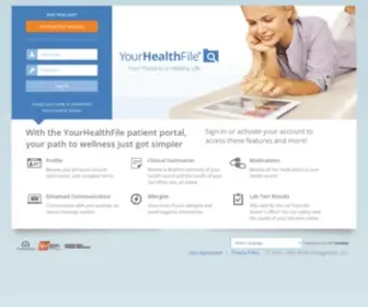 Yourhealthfile.com(Yourhealthfile is a secure online personal health record (phr)) Screenshot