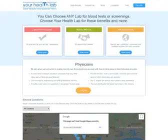 Yourhealthlab.com(Your Health Lab) Screenshot