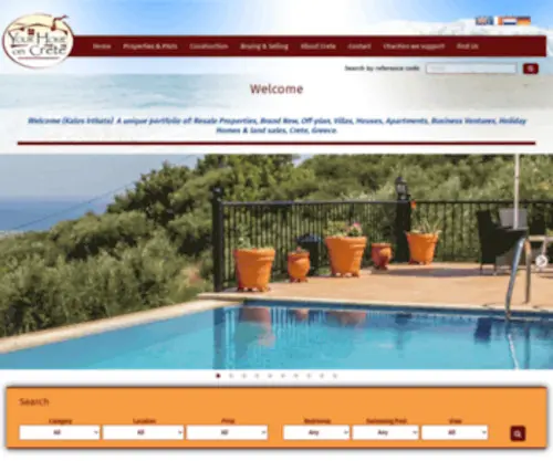 Yourhomeoncrete.com(Your Home on Crete) Screenshot