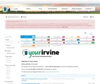 Yourirvine.org(The City of Irvine) Screenshot