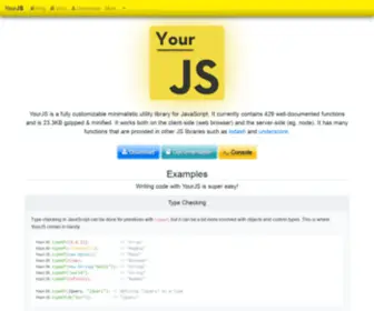Yourjs.com(Your Very Own JS Library) Screenshot