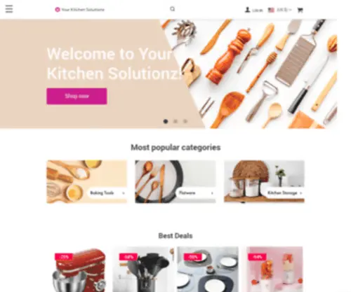 Yourkitchensolutionz.com(Online shopping for Kitchen Supplies with free shipping) Screenshot