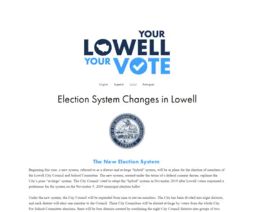 Yourlowellyourvote.org(Your Lowell) Screenshot