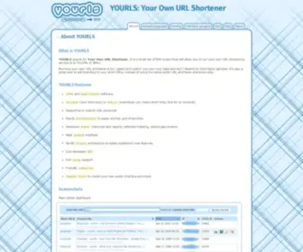 Yourls.org(Your Own URL Shortener) Screenshot