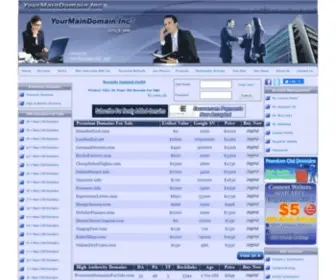 YourmainDomain.com(Domains With Page Rank Buy Sell Page Rank Domains Old Domains) Screenshot