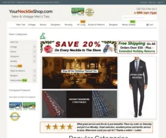 Yournecktieshop.com(Vintage Men's Ties and Designer Ties) Screenshot