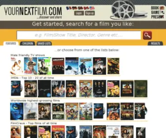 Yournextfilm.com(Book Recommendations) Screenshot