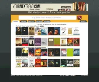 Yournextread.com(Book Recommendations) Screenshot