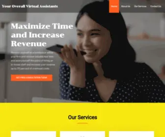 Youroverallvirtualassistants.com(Your Overall Virtual Assistants) Screenshot