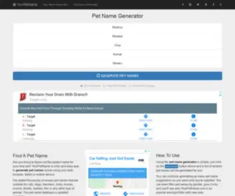 Yourpetname.com(Pet Name Generator) Screenshot