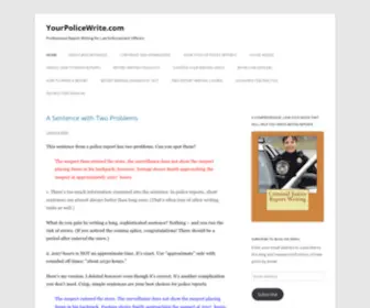 Yourpolicewrite.com(Professional Report Writing for Law Enforcement Officers) Screenshot