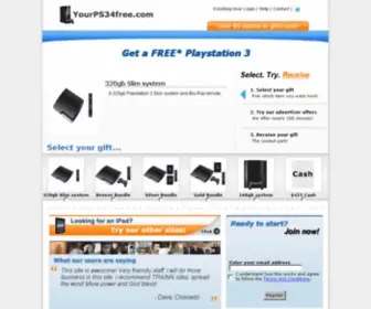 Yourps34Free.com(Get a Free Playstation 3) Screenshot