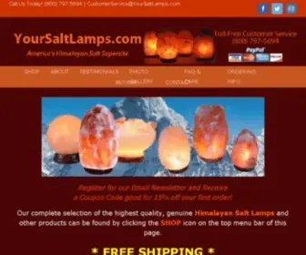 Yoursaltlamps.com(Pure himalayan salt) Screenshot