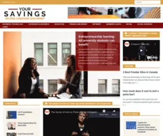 Yoursavings.ca(Helping Canadians Save Money) Screenshot