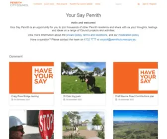 Yoursaypenrith.com.au(Your Say Penrith) Screenshot