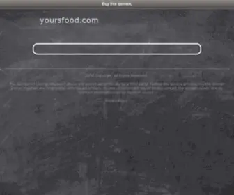 Yoursfood.com(Yours food) Screenshot