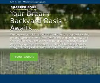 Yoursharperedge.com(Swimming Pools & Patios) Screenshot