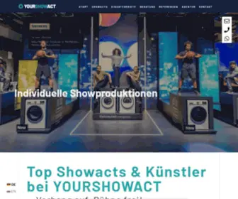 Yourshowact.de(Showacts und Künstler für Ihr Event buchen) Screenshot