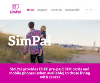 Yoursimpal.com(SimPal Cancer Charity) Screenshot