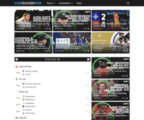 Yoursoccerdose.com(Football news) Screenshot