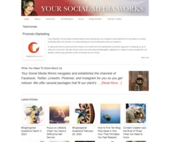 Yoursocialmediaworks.com(Carol Stephen) Screenshot