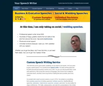 Yourspeechwriter.com(Your Speech Writer) Screenshot