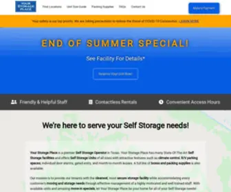 Yourstorageplacestorage.com(Premier Self Storage Solutions Provider) Screenshot