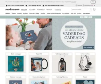 Yoursurprise.nl(Originele cadeaus met foto en naam) Screenshot