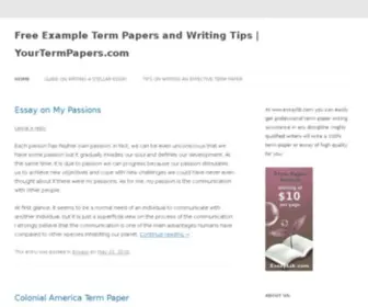 Yourtermpapers.com(Free Term Paper Examples and Writing Tips) Screenshot