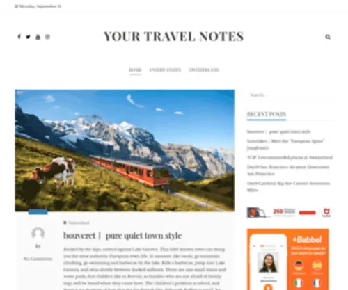 Yourtravelnotes.com(Your Travel Notes) Screenshot