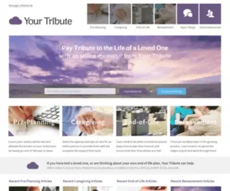 Yourtribute.com(Your Tribute) Screenshot
