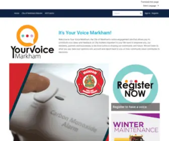 Yourvoicemarkham.ca(Your Voice Markham) Screenshot