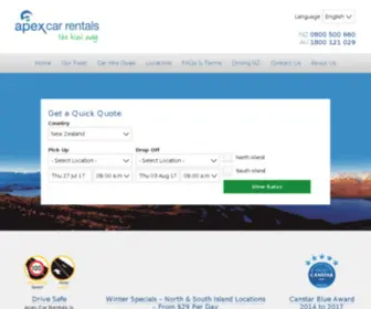 Yourwaycarrental.co.nz(Apex Car Rentals) Screenshot