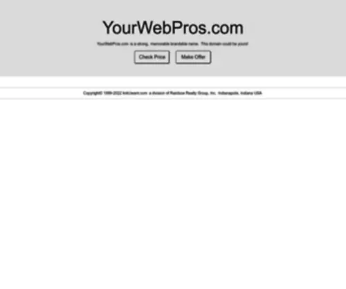 Yourwebpros.com(This domain could be yours) Screenshot