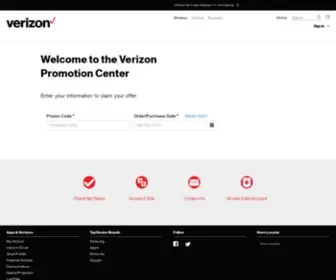 Yourwirelessrebatecenter.com(Verizon Wireless National Rewards Center) Screenshot