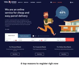 Yousend.lv(Parcel comparison website) Screenshot
