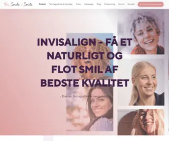 Yousmileismile.dk(Invisalign med You Smile I Smile) Screenshot