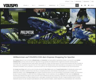 Youspo.com(Sport Express Shop für den Fußball uvm) Screenshot