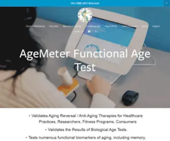 Youthdetector.com(Functional/Biological Age Test Through Aging Biomarkers) Screenshot