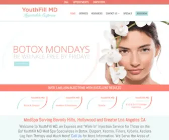 Youthfillmd.com(Med Spa Near Me in Beverly Hills and Hollywood) Screenshot