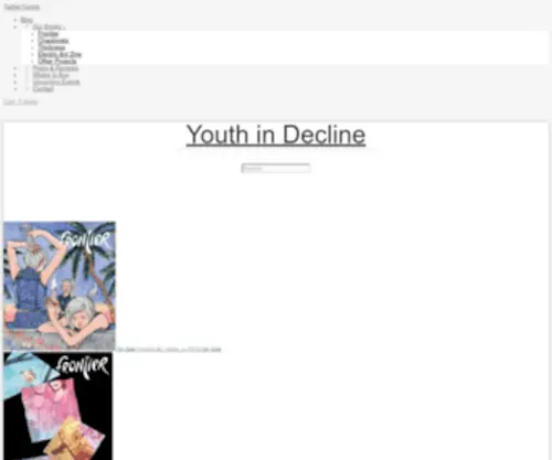 Youthindecline.com(A publisher of beautiful zines and comics) Screenshot