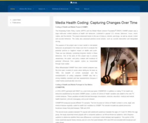 Youthmediarisk.org(Media Health Coding: Capturing Changes Over Time) Screenshot